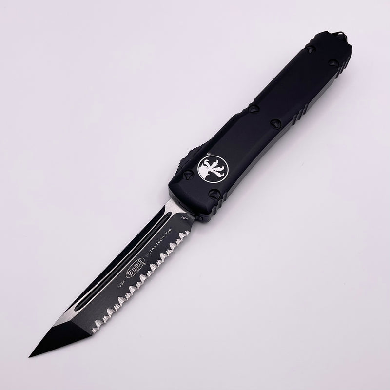 Microtech Ultratech T/E Tanto Black Tactical Full Serrated 123-3T Pre Owned