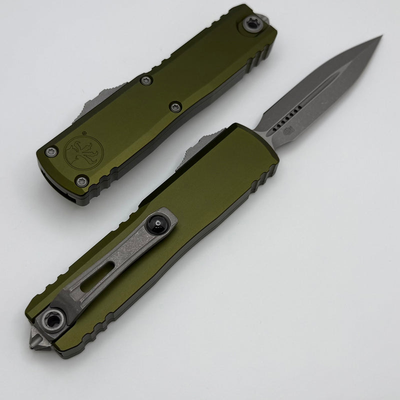Grenade Blem Microtech UTX-85 Gen IV w/ OD Green Handle & Apocalyptic D/E M390MK 12324-10APOD