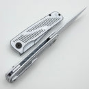 Custom Knife Factory Yeti Gnome 2.0 White Cel Shade Titanium & M398