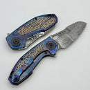 Custom Knife Factory PeaceDuke 2.0 Full Dress w/ Superconductor Inlaid ZircuTi Handles & Damasteel