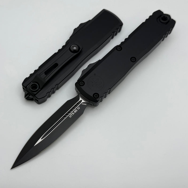 Factory Blem Microtech UTX-85 Gen IV w/ Black Handle & Black D/E M390MK 12324-1T
