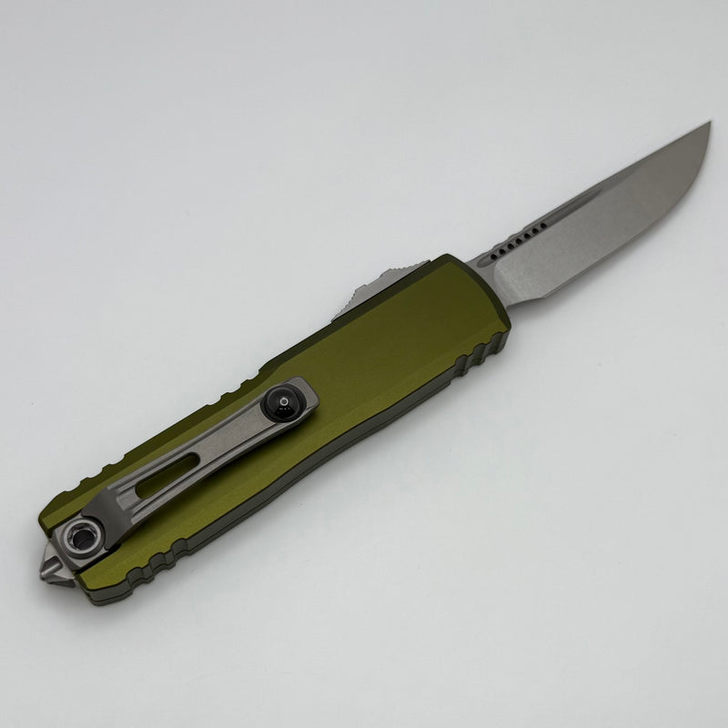 Microtech UTX-85 Gen IV w/ OD Green Handle & Stonewash S/E M390MK 12314-10OD