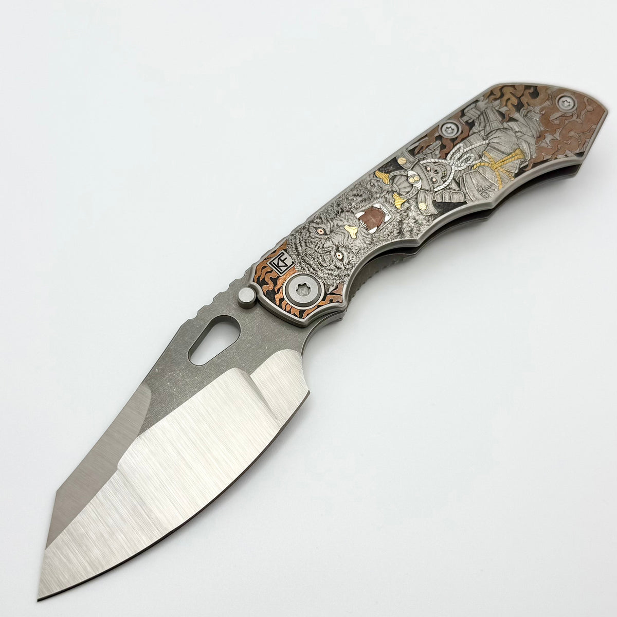 Custom Knife Factory & Rotten Design EVO 1.1 Custom One Off Titanium H