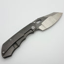 Custom Knife Factory & Rotten Design EVO 1.1 Custom One Off Titanium Handles w/ Compound Ground