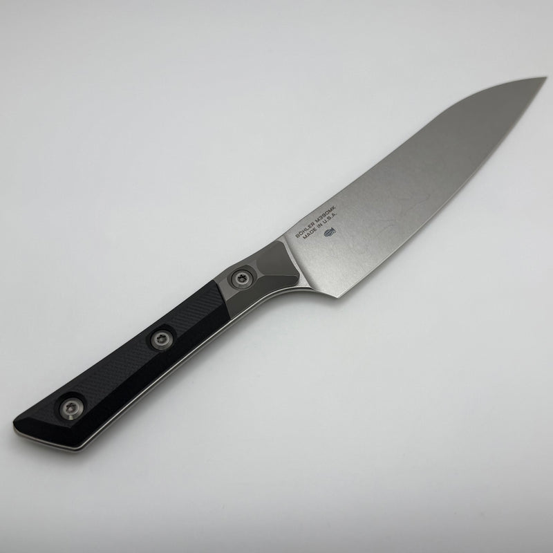 Factory Blem Microtech Utility Knife Black G-10/Titanium Bolster Handle w/ Stonewash M390MK 3400B-10BK
