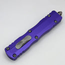 Microtech Dirac Delta D/E Satin w/ Purple Handles 227-4PU