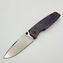 Custom Knife Factory Lex w/ Colored Crystal Titanium Handles & M398