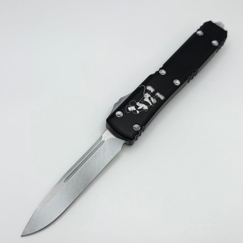 Pre-Owned Microtech Ultratech Steamboat Willie Dirty White Single Edge 121-1SB
