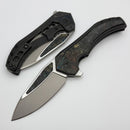 Custom Knife Factory & Mikkel Willumsen Gozer Titanium Handles w/ Colored Carbon Fiber Accents & M398