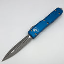 Pre Owned Microtech Ultratech Double Edge Apocalyptic Standard & Blue 122-10APBL