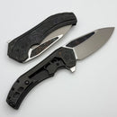 Custom Knife Factory & Mikkel Willumsen Gozer Titanium Handles w/ Colored Carbon Fiber Accents & M398