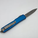 Pre Owned Microtech Ultratech Double Edge Apocalyptic Standard & Blue 122-10APBL