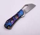 Custom Knife Factory OK Chisel M398 and Titanium/Timascus Pre Owned
