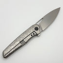 Custom Knife Factory Tasca Crystal Titanium Handles & M398