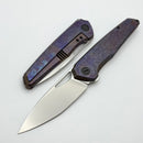 Custom Knife Factory Tasca Colored Crystal Titanium Handles & M398