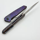 Custom Knife Factory Tasca Colored Crystal Titanium Handles & M398