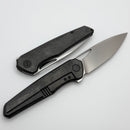 Custom Knife Factory Tasca Black Crystal Titanium Handles & M398