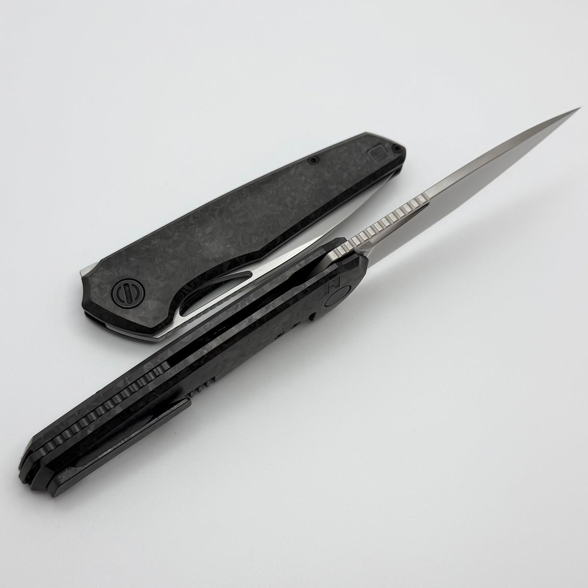 ICS FACTORY　Noir ＃01 CS custom shop Custom Knife Factory Tasca Black Crystal Titanium Handles & M398