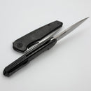 Custom Knife Factory Tasca Black Crystal Titanium Handles & M398