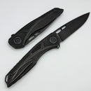 Custom Knife Factory Sukhoi-5 Blackwash Titanium Handles w/ Crystal Ti Backspacer & M398