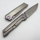 Poikilo Blade Salvator Standard 1 w/ Titanium Handles & Pearlescent Stonewash M398