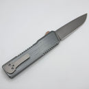 Pre Owned Chaves Dissident w/ Blue Steel Satin Handles & Stonewash Drop Point S35VN