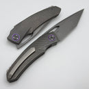 Poikilo Blade Tero Standard 2 Dark Stonewash w/ Titanium Handles & M398