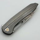Pre-Owned Munroe Metalworks Draugr Custom Checked Titanium Handle & S90V