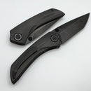 Poikilo Blade Tuna Standard 1 w/ Woodgrain Carbon Fiber Handles & Dark Stonewash M398