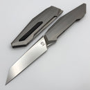 Poikilo Blade Prism Small w/ Titanium Handles & Pearlescent Stonewash M398