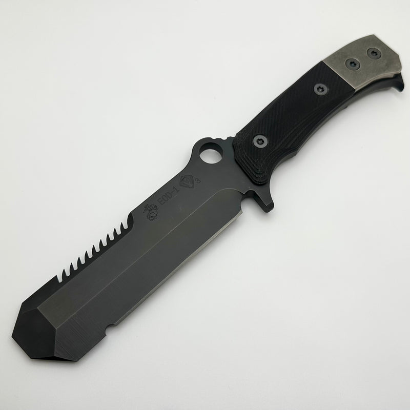 Medford Knife USMC EOD Fixed Blade Black G-10 & DLC 3V