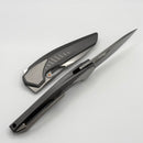 Poikilo Blade VK-Zame Shark S1 Stonewash Titanium Integral Handle w/ Crystal Ti Inlays & Pearlescent M398