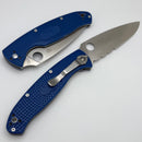 Spyderco Resilience Lightweight Blue FRN & Combo Edge 8Cr13MoV C142PSBL