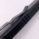 Pre-Owned Microtech Ultratech Damascus Double Edge & Black w/ Ringed Hardware Signature Series 122-16S Damascus Pattern