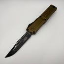Pre-Owned Microtech Knives Combat Troodon Gen III Black Interceptor w/ OD Green Handle Signature Series 1217-1ODS