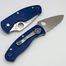 Discontinued Spyderco Persistence Lightweight Blue FRN & Combo Edge S35VN C136PSBL