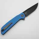 Reate Knives Remedy Fat Carbon Blue Glass Handle w/ Belt Satin DLC Elmax