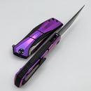 Poikilo Blade Anolis S2 w/ Purple Crystal Ti Handles & Pearlescent Stonewash M398