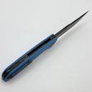 Reate Knives Remedy Fat Carbon Blue Glass Handle w/ Belt Satin DLC Elmax