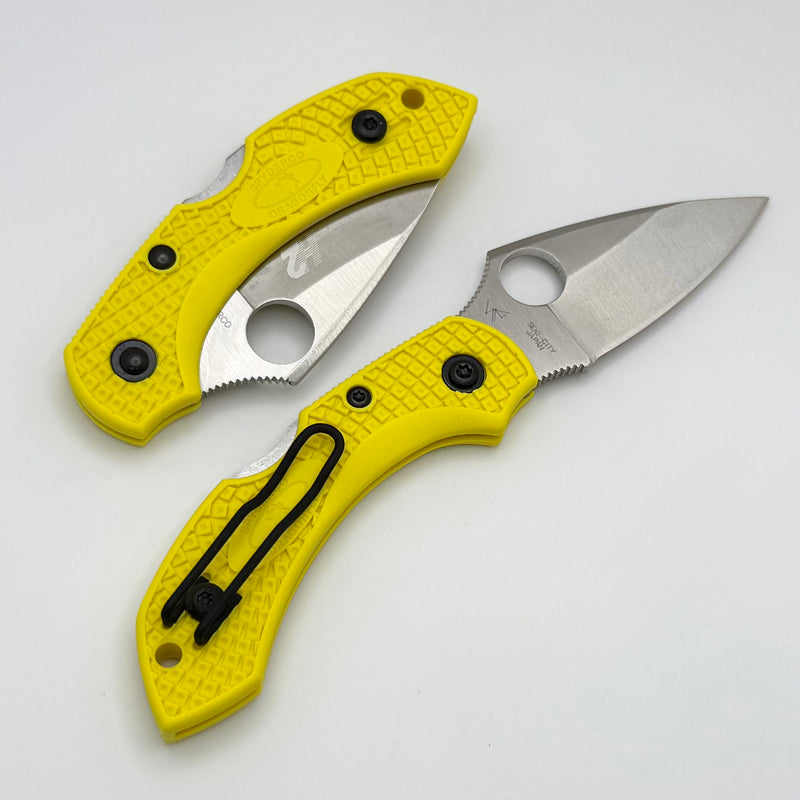 Spyderco Knives Dragonfly 2 Yellow FRN Handles w/ H-2 C28PYL2