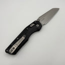 Pre-Owned Microtech MSI RAM LOK Mini Proof Run Black Frag Aluminum Handles w/ Stonewash M390MK 210M-10FRSPR