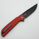 Reate Knives Remedy Fat Carbon Red Glass Handle w/ Belt Satin DLC Elmax