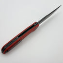 Reate Knives Remedy Fat Carbon Red Glass Handle w/ Belt Satin DLC Elmax