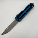 Pre-Owned Microtech Scarab 2 Gen 3 Blue Handles w/ S/E Spine Fluted Apocalyptic M390MK 1278-10APBL