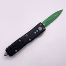 Pre Owned Microtech UTX-85 Jedi Master Green M390 w/ Black Chassis and Bronze Hardware 232-1JM