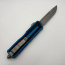 Pre-Owned Microtech Scarab 2 Gen 3 Blue Handles w/ S/E Spine Fluted Apocalyptic M390MK 1278-10APBL