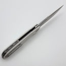 Reate Knives Remedy Fat Carbon White Glass Handle w/ Belt Satin Elmax