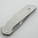 Reate Knives Remedy Fat Carbon White Glass Handle w/ Belt Satin Elmax