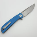 Reate Knives Remedy Fat Carbon Blue Glass Handle w/ Belt Satin Elmax