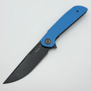 Reate Knives Remedy Fat Carbon Blue Glass Handle w/ Belt Satin DLC Elmax